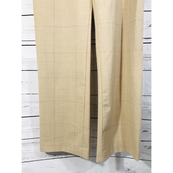 Gap Dress Pants Womens Sz 4 x 30 Tan Pinstripe Career Straight Leg Flat Spring - Picture 8 of 8